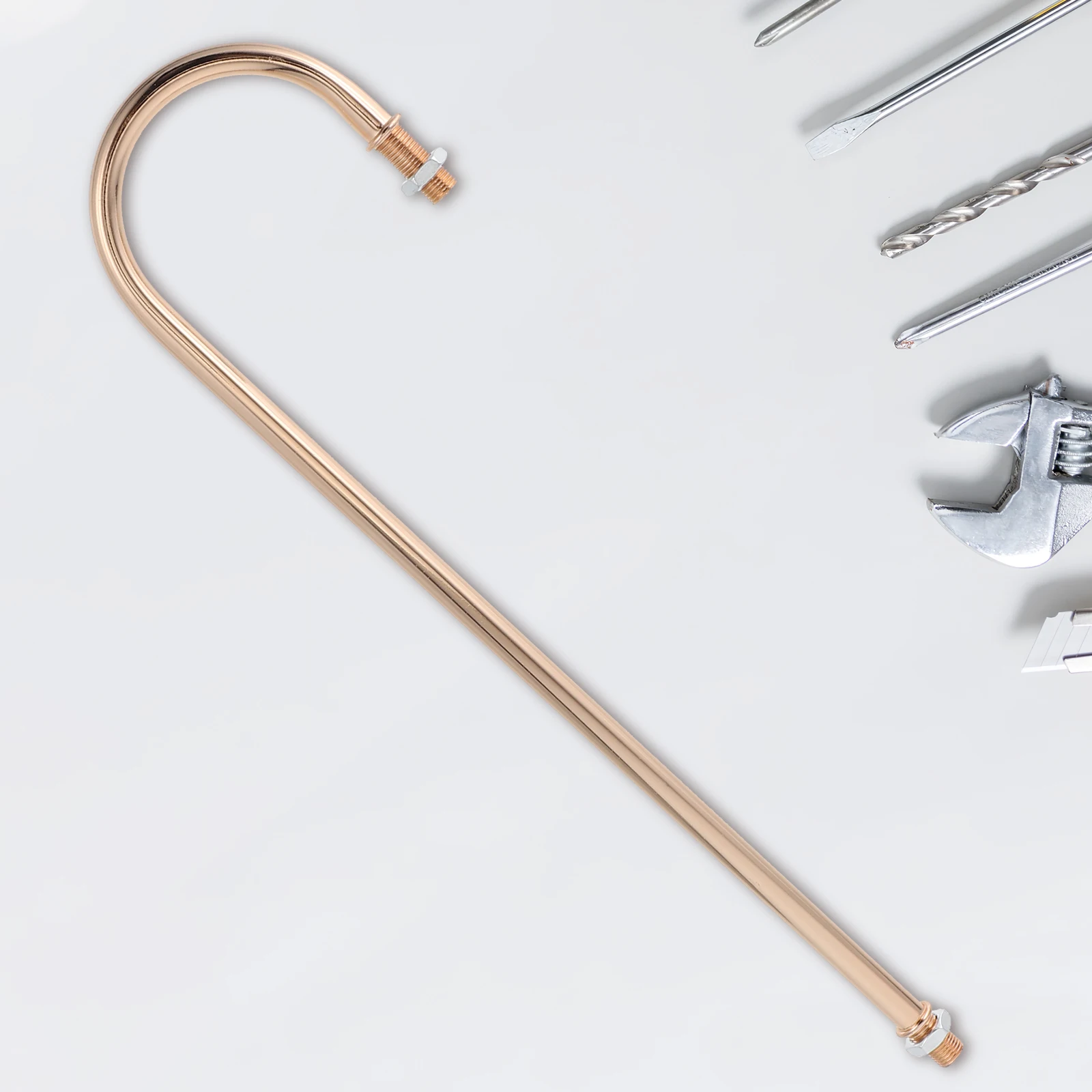 

Curved Lamp Rod Threaded Iron Stem Parts For Diy Repair Vintage Desk Lamps Replacement Stable Support Metal Lighting