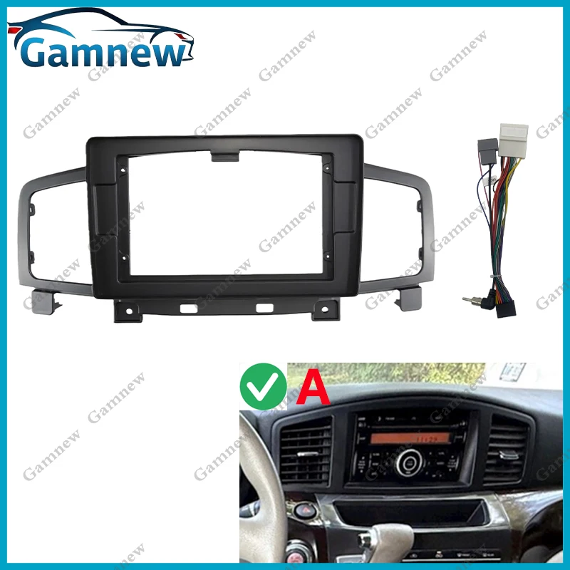 10 Inch Car Frame Fascia Canbus Box Adapter Android Radio Dash Fitting Panel Kit For Nissan Quest Elgrand E52 2011-2016