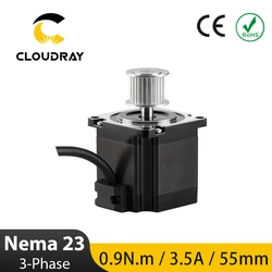 Cloudray Nema 23 3-Phase Stepper Motor 0.9N.m 3.5A with GEAR 1.8m Cable for CNC Router Engraving milling machine