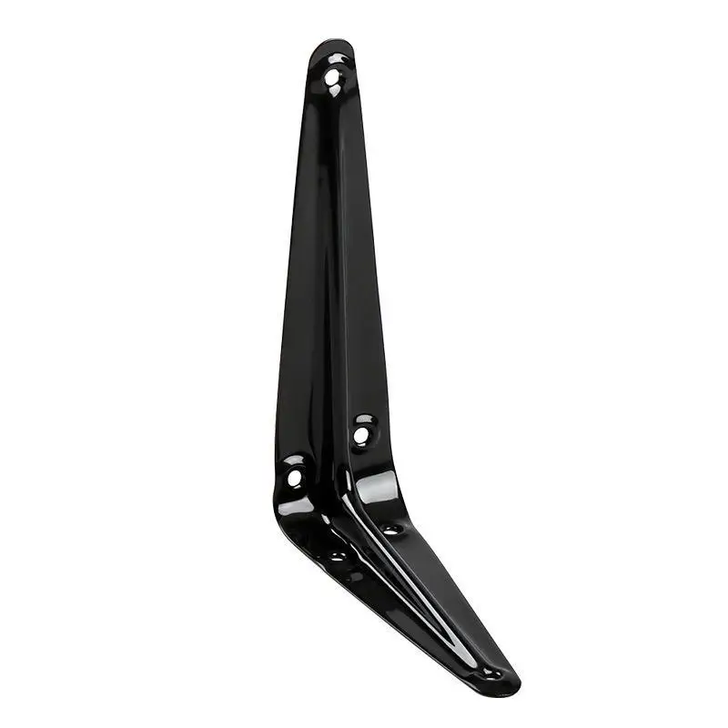 Triangular Wall Mount L-shaped Bracket Durable Metal Support Bracket Black White for Floating Bookshelf Bedroom Furniture Decor