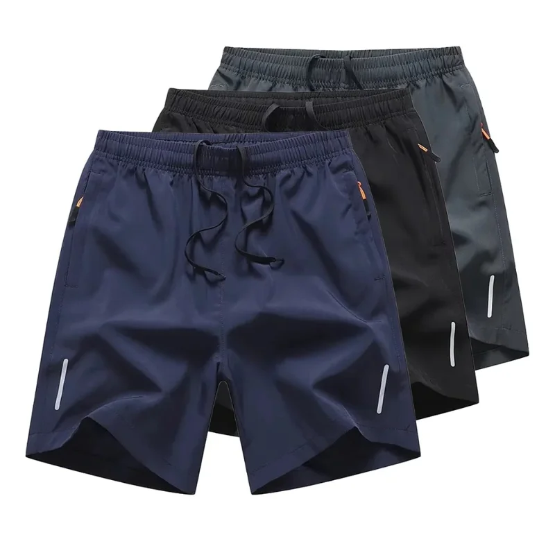 Men's Sport Shorts Summer New Lightweight Breathable Zipper Pocket Training Runing Workout Short Pants Male Skin-friendly Shorts