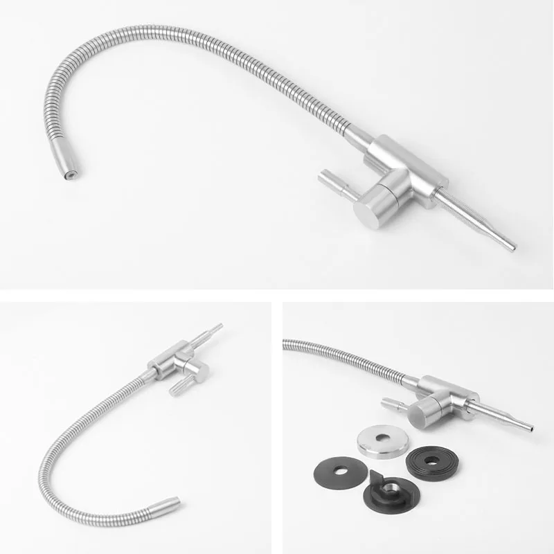 Universal Gooseneck Kitchen Faucet Filter Accessories 304 Stainless Steel Water Purifier 360 ° Rotation Sink Fixture Home