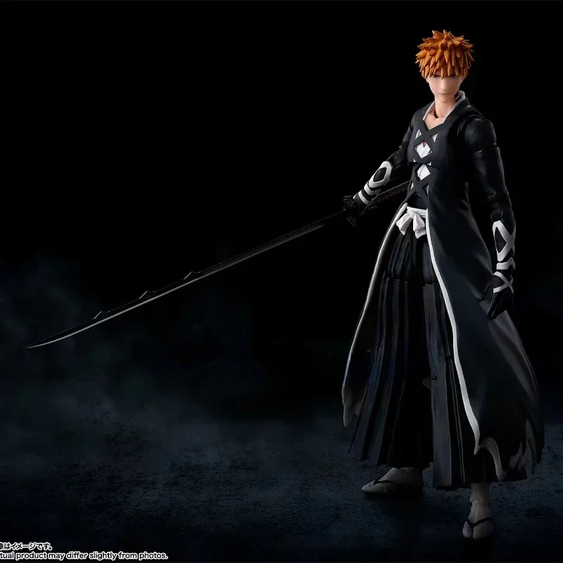 W magazynie BANDAI Original S.H.Figuarts SHF Death God Kurosaki Ichigo Tensu Zangetsu Anime Figurka akcji Model Kolekcja zabawek Prezent