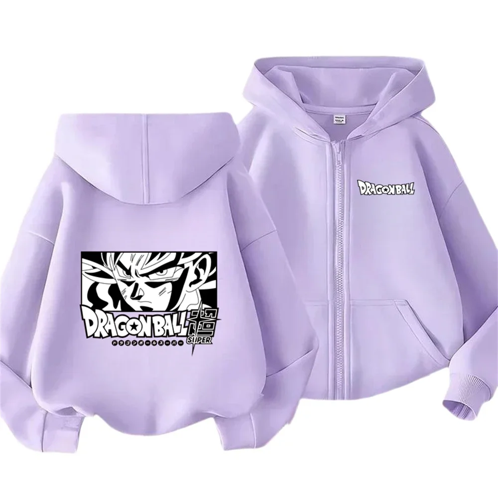 

Spring Fall Boys Goku Zipper Hoodie Dragon Ball Super Saiyan Vegeta Anime Boys Clothes Girls Streetwear