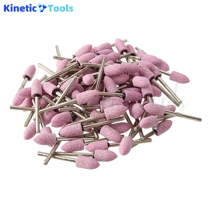 100PCS/Kotak Batu Abrasif Pemoles Kepala Gerinda Mata Bor Listrik Roda 8mm Untuk Alat Putar Dremel
