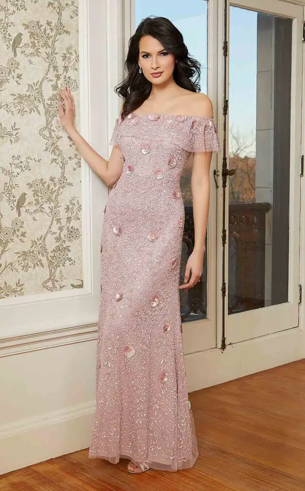 

Customized Sparkle Sequin Flower Pleat A-line Boat Neck Long Dresses Bespoke Occasion Dresses Fashion Sizes Available Exquisite