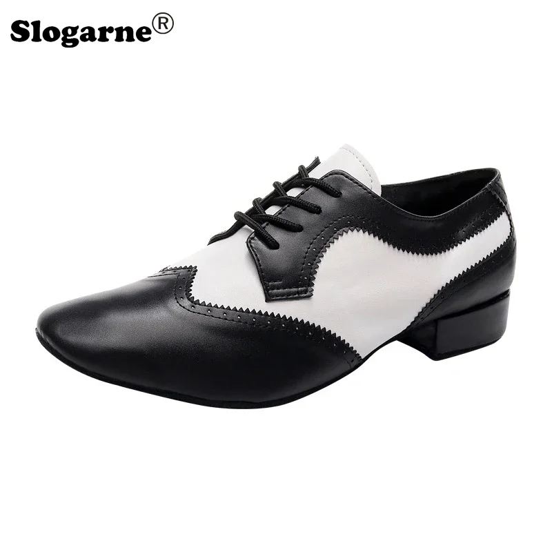 Soft Dance Shoes Men Cow Leather Latin Shoes Male Jazz Tango Waltz Ballroom Dance Wear Stage Show Footwear Sports Casual Shoes