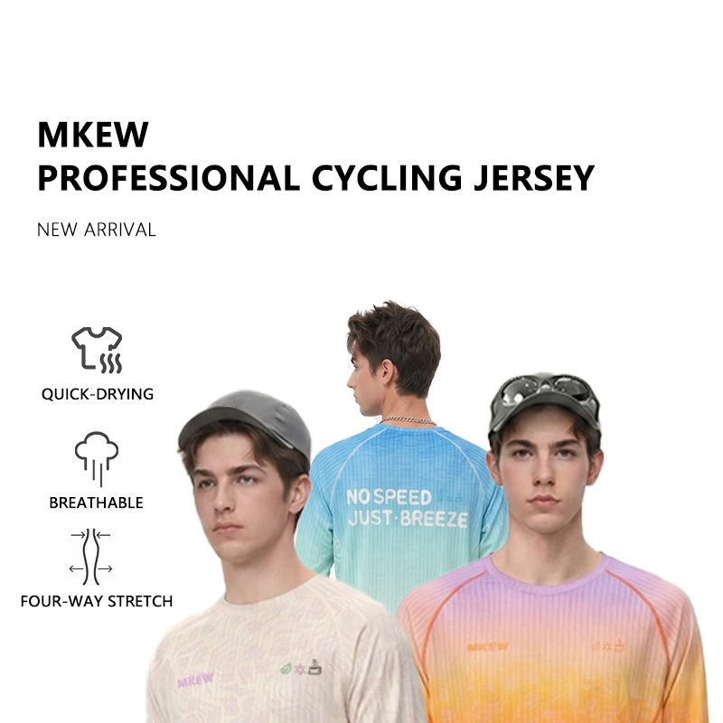 MKEW Unisex-Radtrikot im Casual-Stil, atmungsaktive, lockere Damenbekleidung, nicht schwitzendes Herren-Radtrikot, Fahrradbekleidung – Detail 1