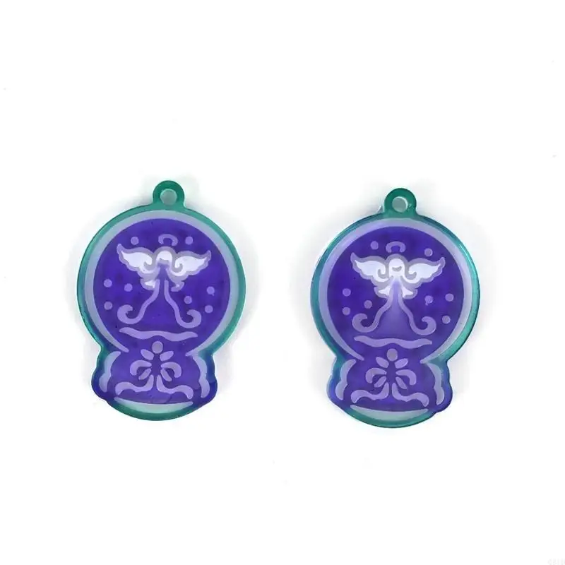 

6 Pcs/set Crystal Ball Angel Snowman Ornaments Silicone Mold DIY Keychain Pendant Earrings for Valentine Gift Craft