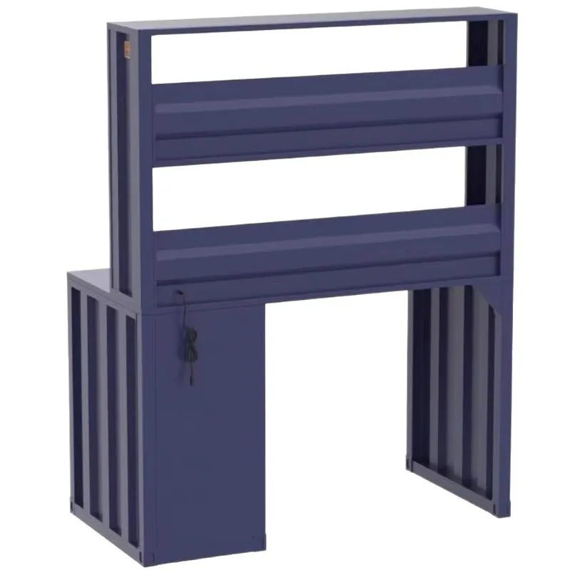 Wrought iron container computer desk writing desk study desk, industrial style desk creative American metal table