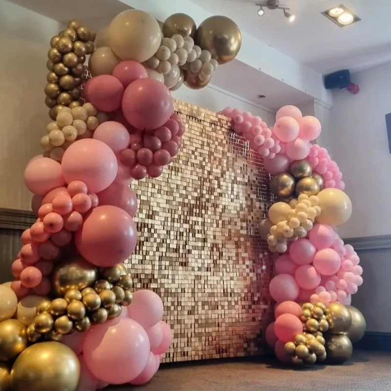 

12/16/18pcs Arrangement Congraduations for Wedding Christmas Accessories Decor Shimmer Wall Backdrop Home Birhday Decoration