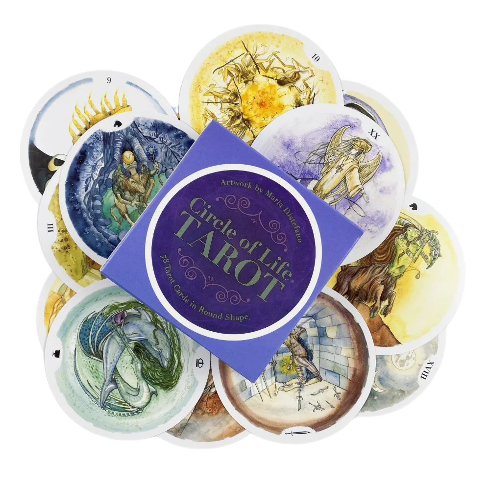 

Circle Of Life Tarot Cards Divination Deck English Versions Edition Oracle Board Playing INK Table Game For Party