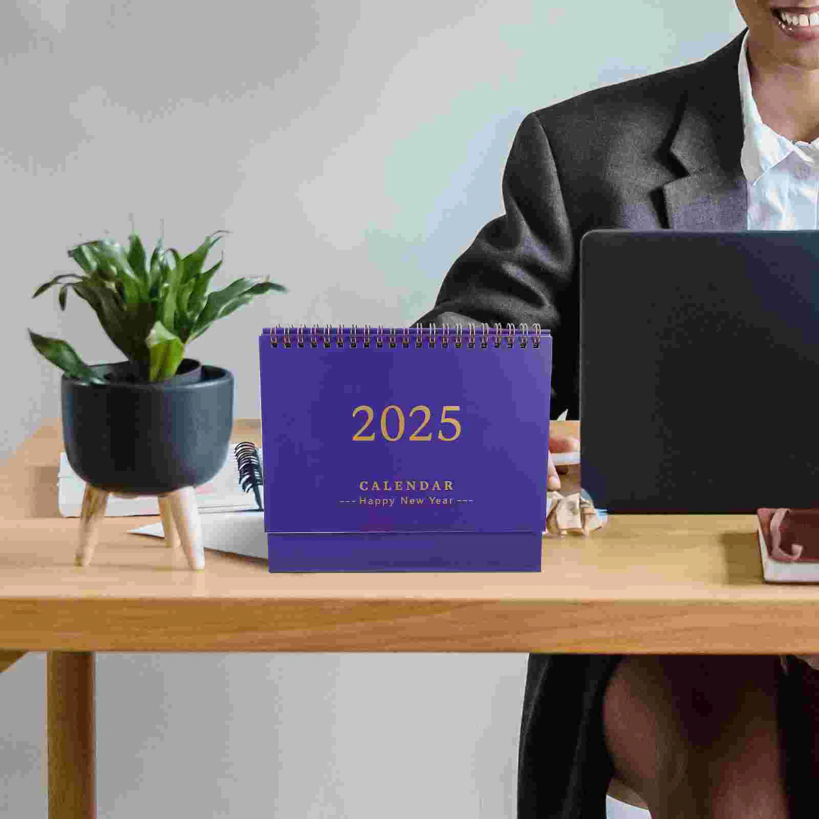 2025 calendário de mesa desktop 2024 quadro branco uso diário mini pequeno mês de papel escritório