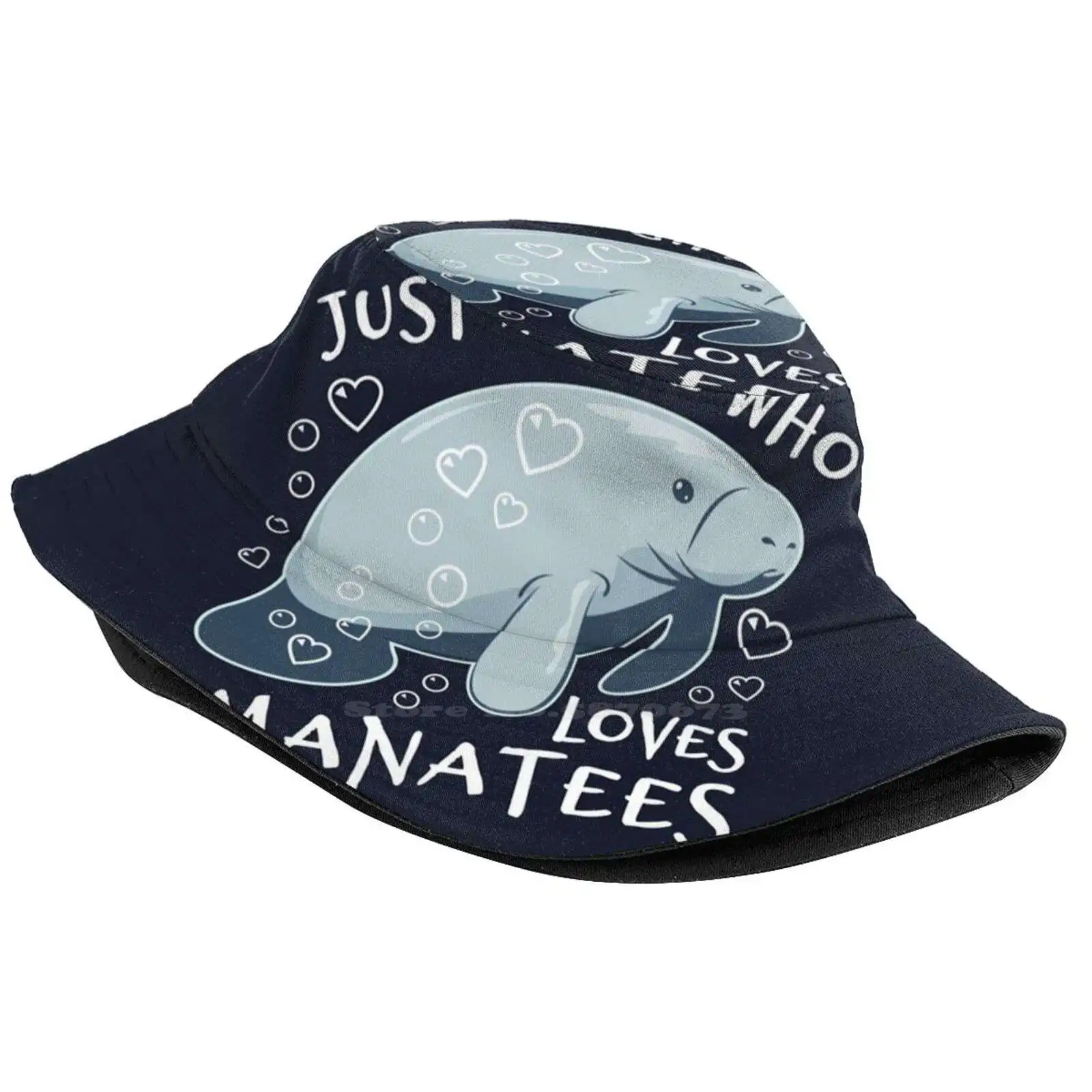 Just A Girl Who Loves Manatees - Cute Manatee Bucket Hat Beach Tourism Hats Breathable Sun Cap Save The Manatee Love Manatees