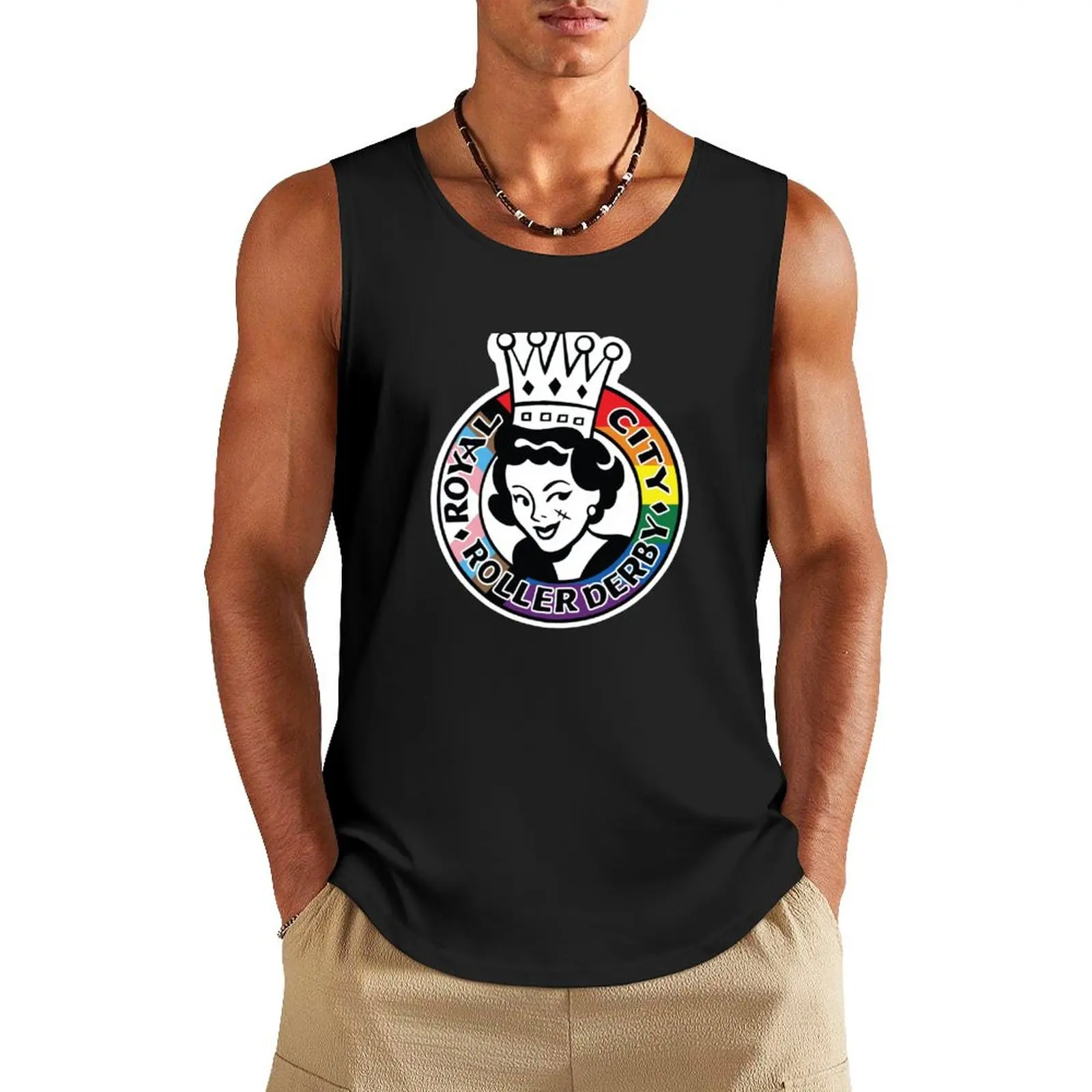 

RCRD Pride Logo Tank Top Vests Men's gym clothing bodybuilding