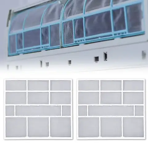 2Pcs Household Hanging Air Conditioner Filter Multiple Size Plastic Dust Filter Screen Air Conditioning Accessories