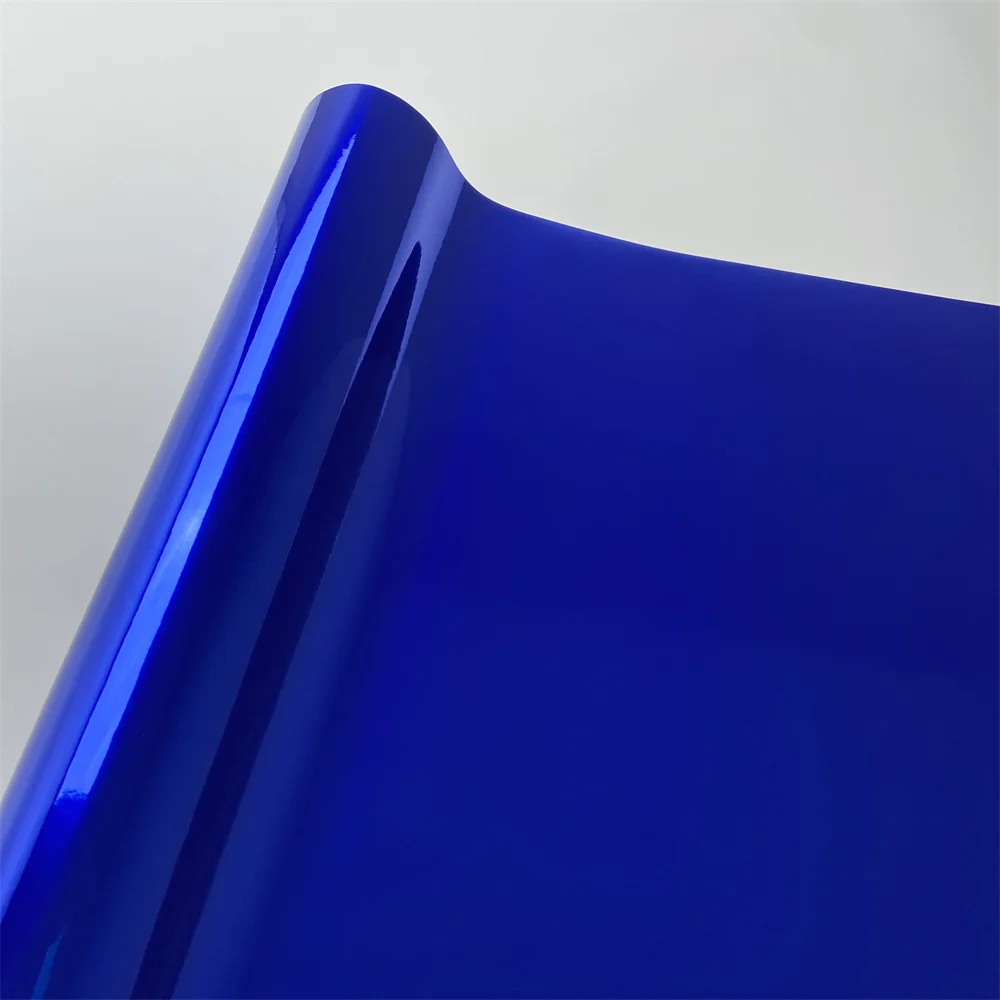 Auto Aufkleber Aufkleber Glänzend Chrom Spiegel Vinyl Film Selbstklebende Galvanisieren Blau Karosserie Farbe Ändern Film