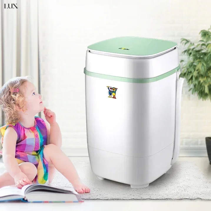 Household semi-automatic mini washing machine. For baby & children's underwear and socks. Elution integrated