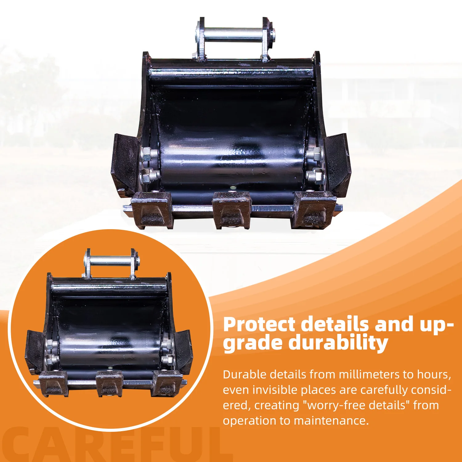 أجزاء حفارة 300 مللي متر دلو ذو أسنان ضيقة 1-1.8T مرفقات حفارة لتطبيقات مختلفة