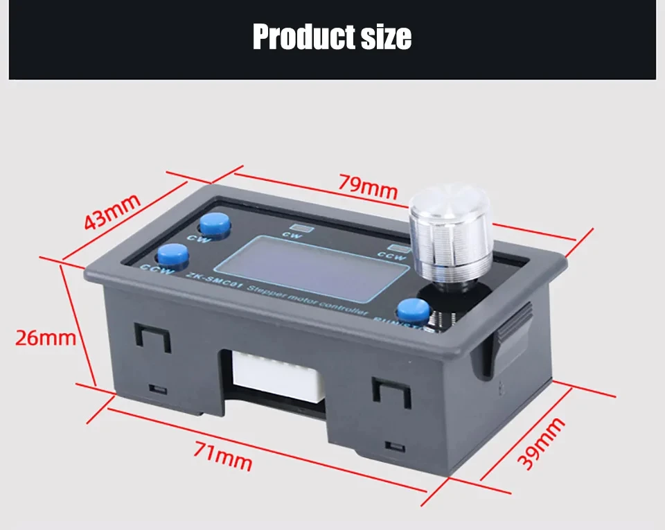 NEMA17 NEMA23 Stepper Motor Controller Programmable Automatic CW CCW Delay Single Axis Pulse Generation ZK-SMCO1 Controller