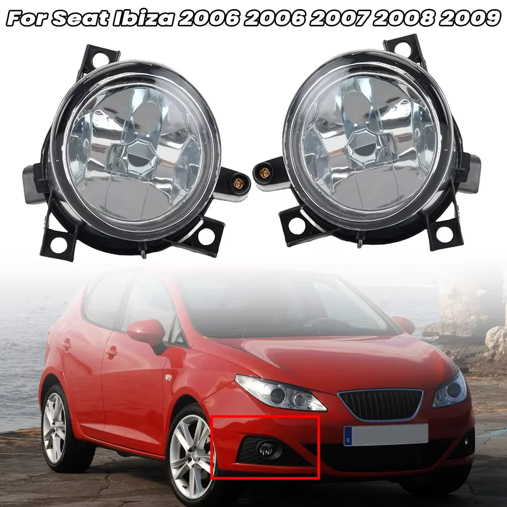 Ensemble de phares antibrouillard de voiture pour Seat Ibiza 2006 – 2009, phares antibrouillard, pièces automobiles de remplacement sans ampoules, accessoires de voiture