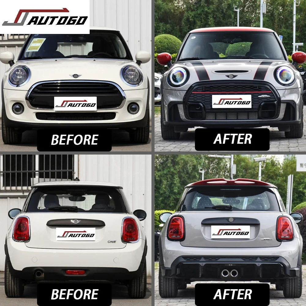 Body Kit For MINI F56 F57 F58 2014 2015 2016 2017 2018 2019 2020 2020 Upgrade to 2021 JWC Style Front+Rear Bumper+Grille