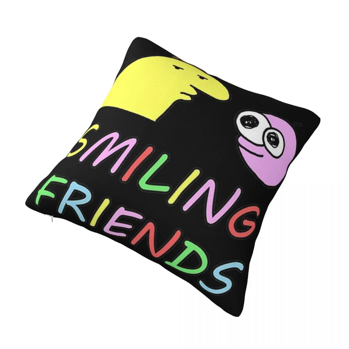 Decorative Pillow Cover Smiling Friends Pim And Charlie Product Living Room Funny Cartoon Pillow Case Cover Zipper Multi-Size