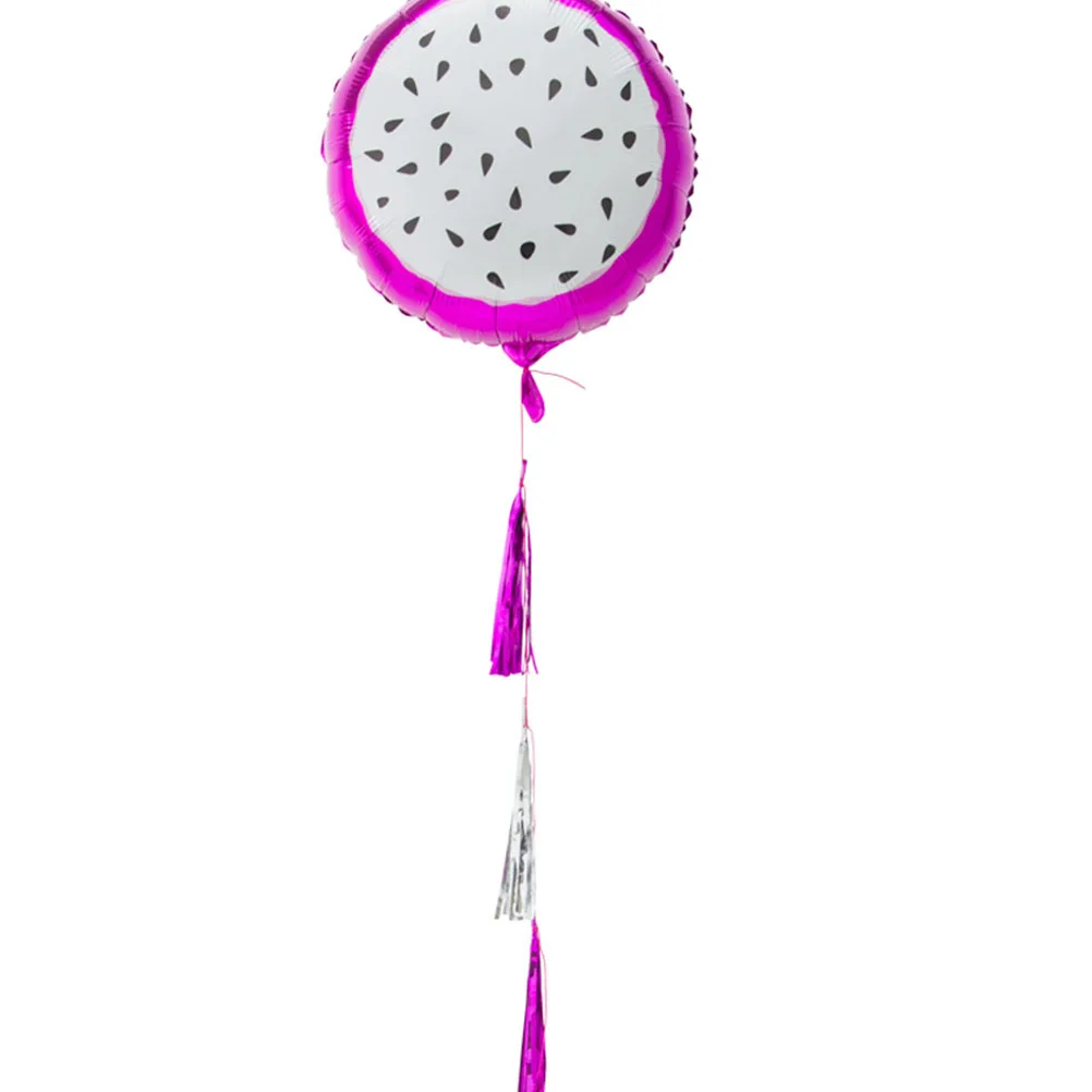 

3Pcs Fruit Tassel Foil Balloons Self-Sealing Reusable for Celebration Event Decor Strawberry Mylar Balloon Party Favors