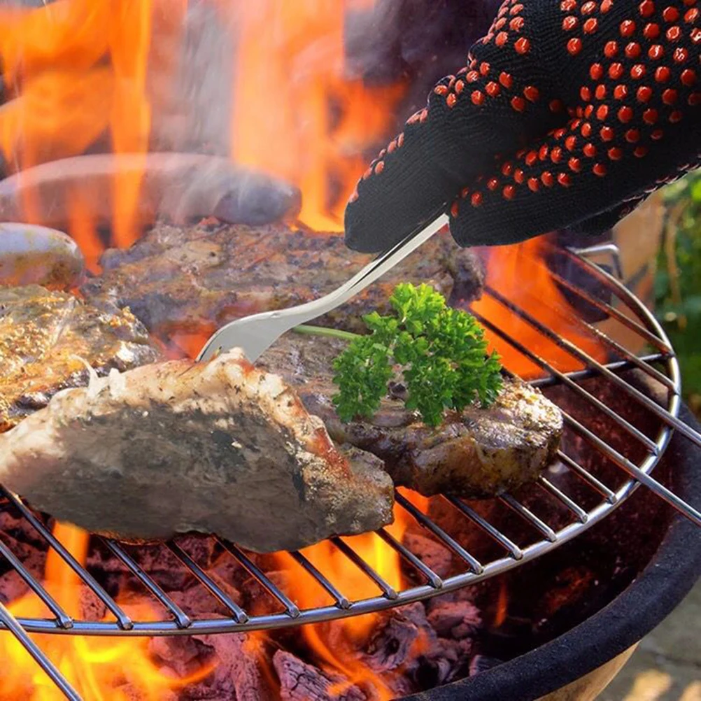 

Cotton Heat-Resistant Gloves 35x20x2cm Oven Bbq Baking Microwave High Temperature Protection 932F Oven Gloves