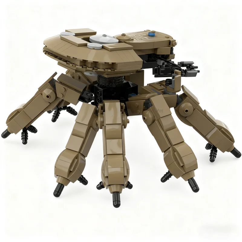 887pcs MOC Ghost The Shell Spider Tank Icons Model Building Blocks Architecture Toys Festival Gifts DIY Creative Education Idea