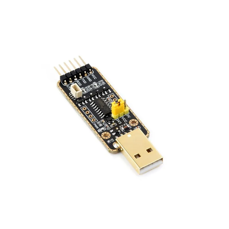Waveshare USB To UART Debugger Module for Raspberry Pi 5, Type-A Port, Onboard UART Connector, High Baud Rate Transmission