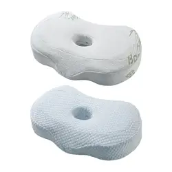 ear Piercing Pillow Breathable Neck Head Support Zipper Hollow Design ear cusion for Camping Traveling Desk Rest Napping
