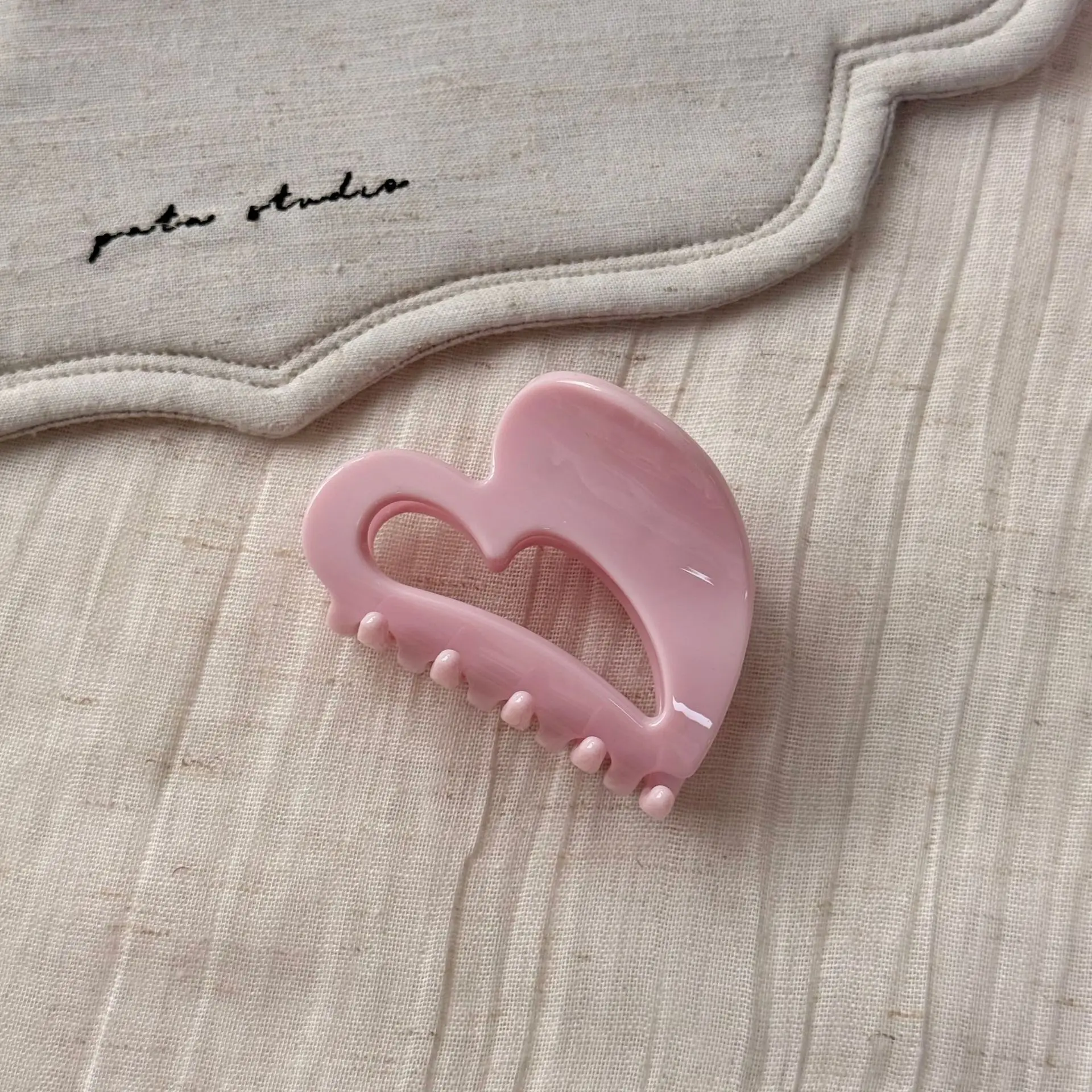 New French Style Pink Hair Claw Clips For Women Girls Small Large Shark Clips For Thin Thick Hair Strong & Safe Hold Crab Clamps - view 4