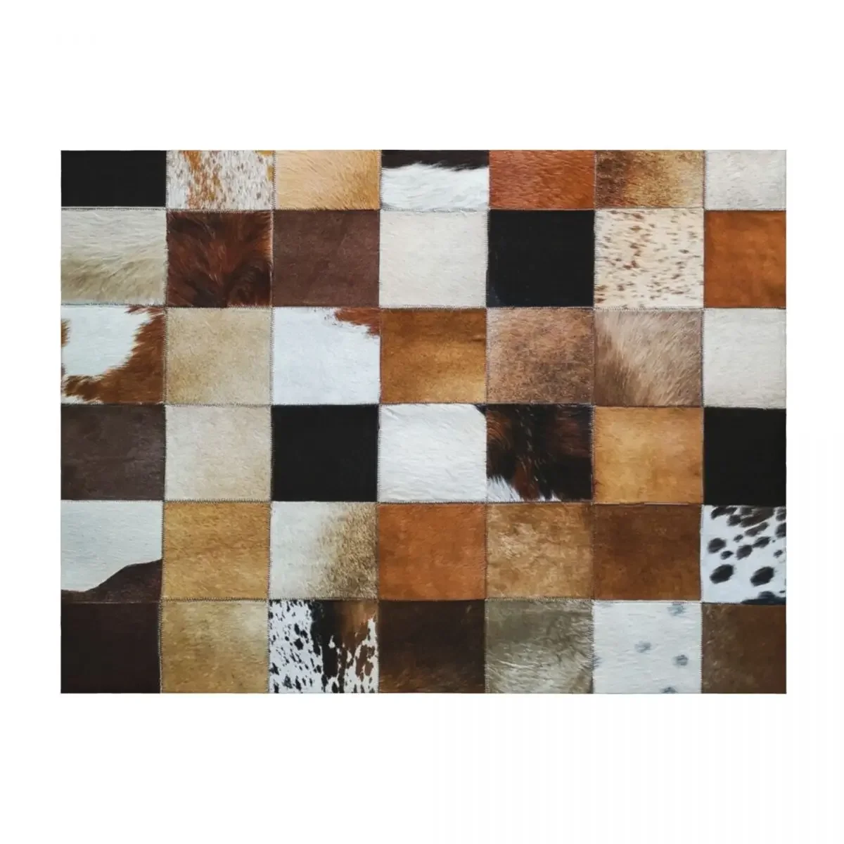 

Cowhide patches Throw Blanket Plaid Quilt Cute Blankets For Bed Blankets