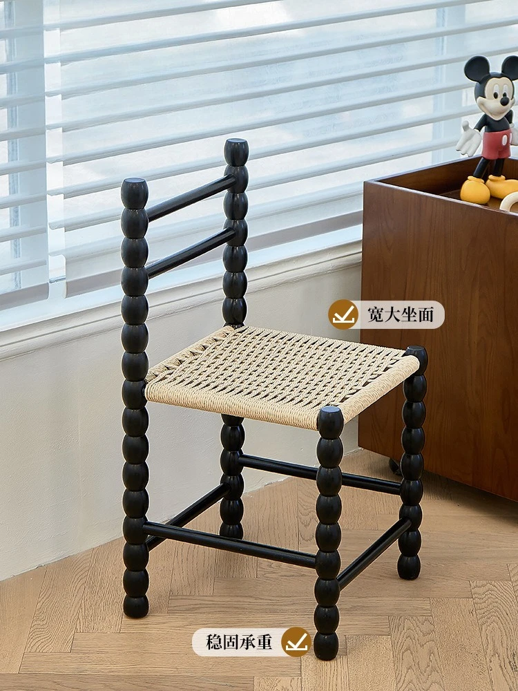 الشمال، الخشب الصلب، المنسوجة، كرسي الطعام، المنزل، شقة صغيرة، وابي سابي #4