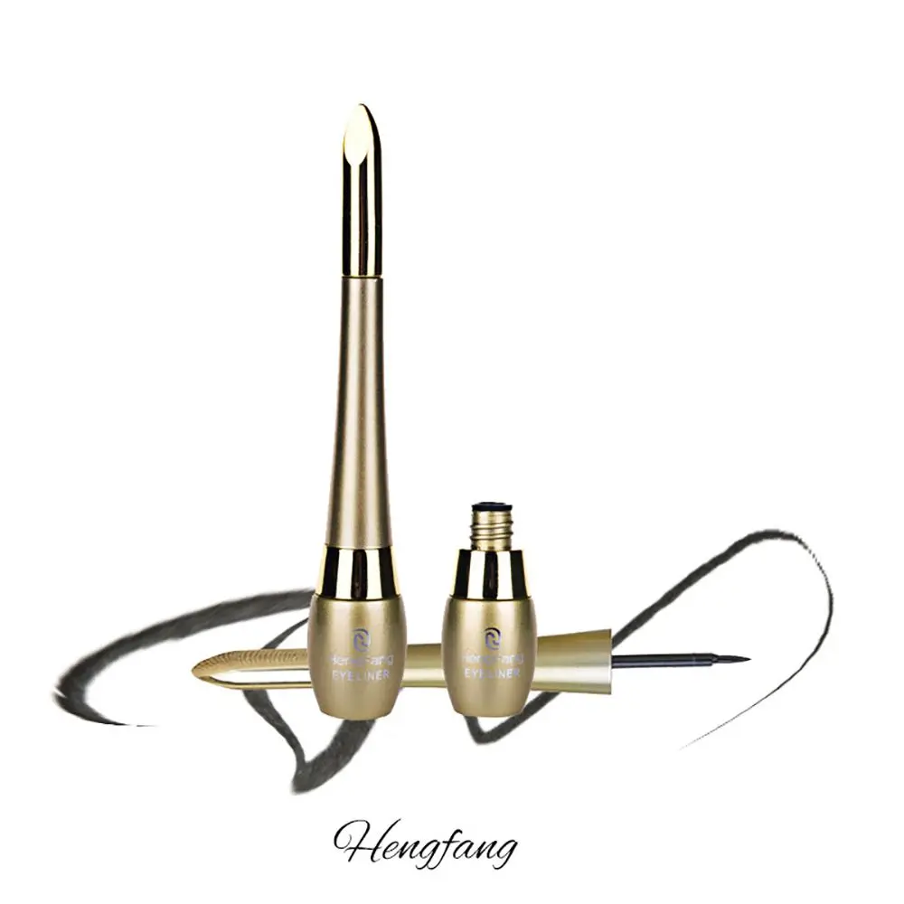Professioneller goldener 2-in-1 schwarzer kosmetischer, langlebiger Augen-Make-up-Schönheitswerkzeug, Eyeliner, flüssiger Eyeliner-Stift