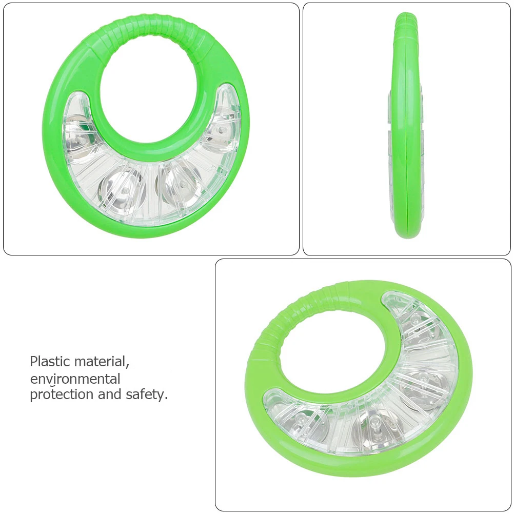 

Hand Drum Kids Musical Toy Plastic Material Durable Clear Sound Protective Shell Safe Rhythm Tambourine Shaker