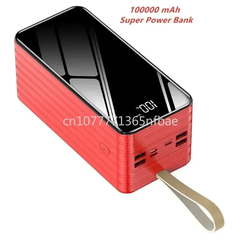 Four USB output mobile phone charger 100000mAh super mobile power supply 100000mAh