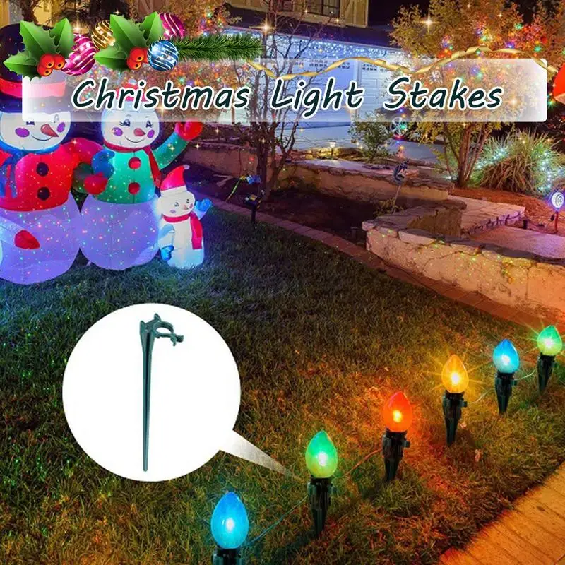 Pathway Light Stakes 10 Pieces Landscape Light Stakes Outdoor Light Poles Sturd Path Light Holders Outdoor Light Stakes For