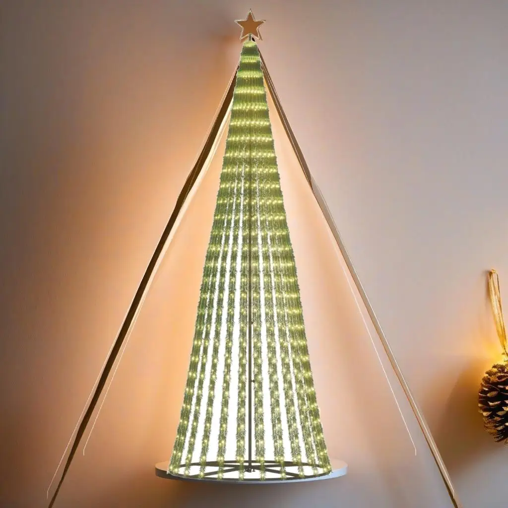 

1544 LEDs Warm White Christmas Tree Light Cone - 196.9cm Holiday Decor