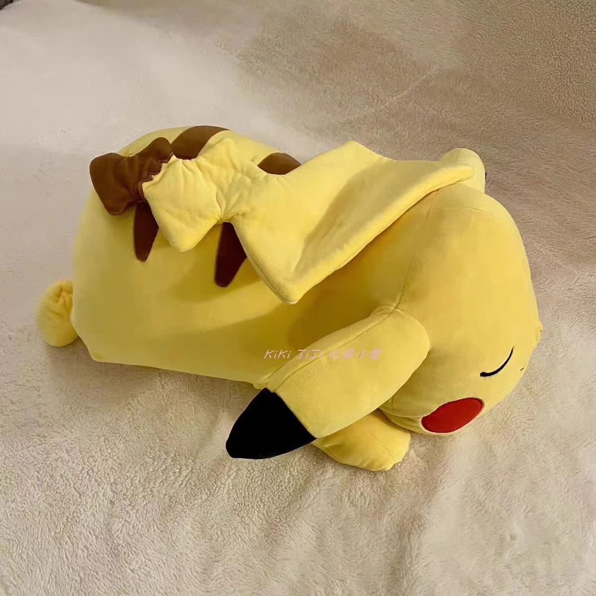 50cm Cute Pokemon Sleepy Pikachu Soft Plush Stuffed Toy Dolls Home Decor Presente de Natal Para Crianças Crianças