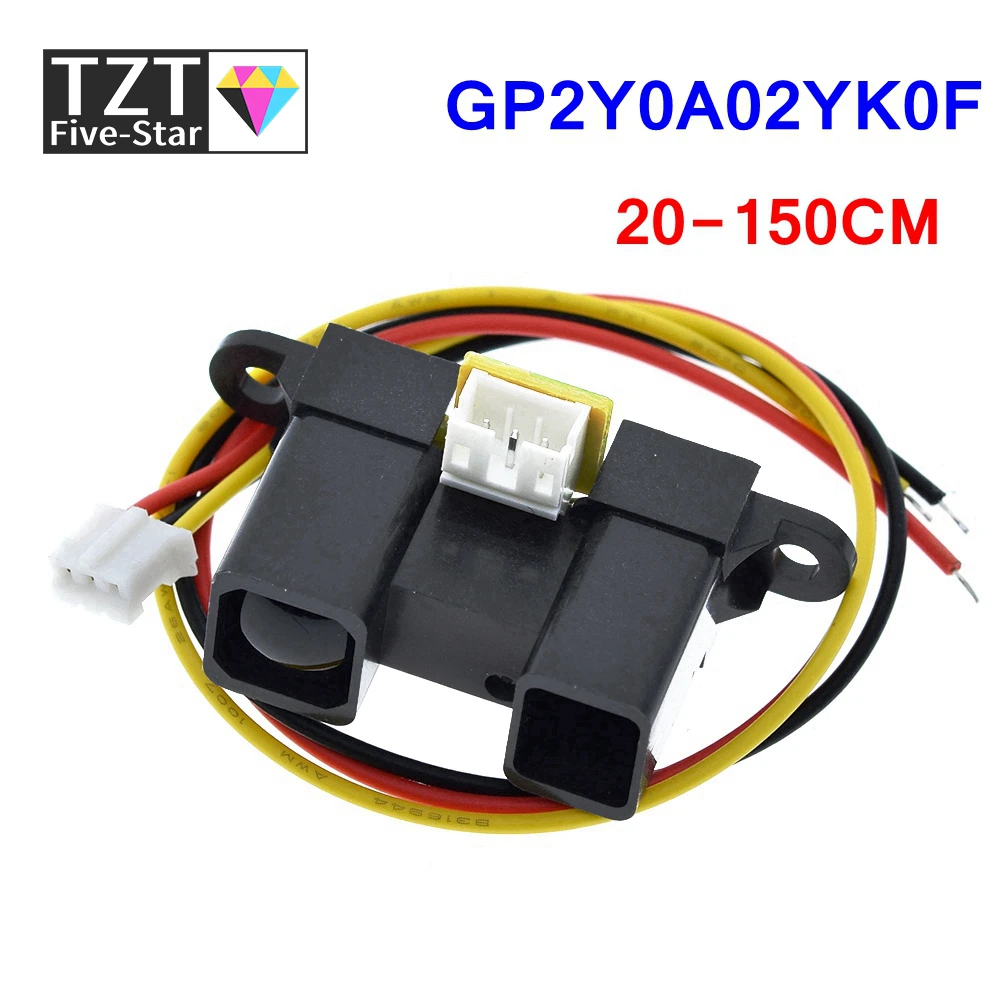 GP2Y0A02YK0F Infrared IR Sensors infrared proximity sensors obstacle avoidance detect 20-150cm Distance Measuring With Cable