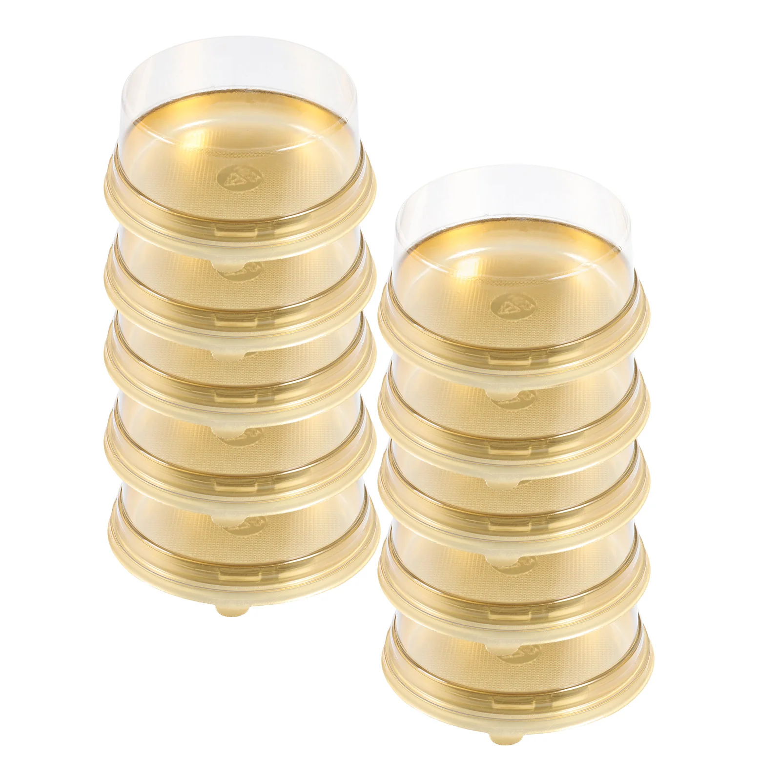 

10pcs Cake Packaging Box Transparent PET Round 10cm Grade Sturdy Lightweight Bakery Birthday Clear Cake Boxes