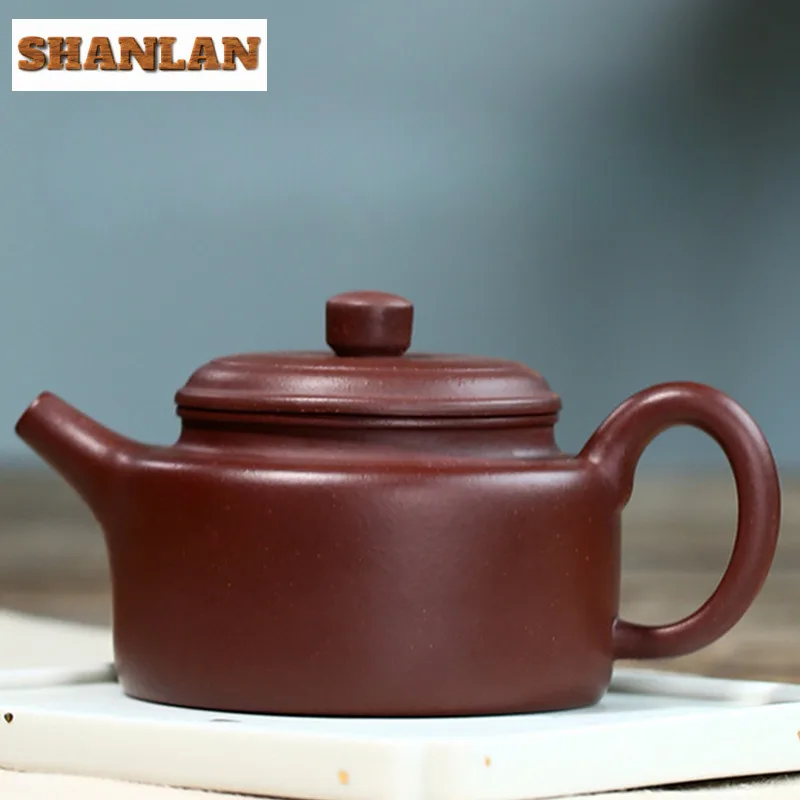 260ml High-end Yixing Purple Clay Teapots Handmade Dezhong Pot Raw Ore Purple Zhu Mud Tea Brewing Kettle Chinese Zisha Tea Set