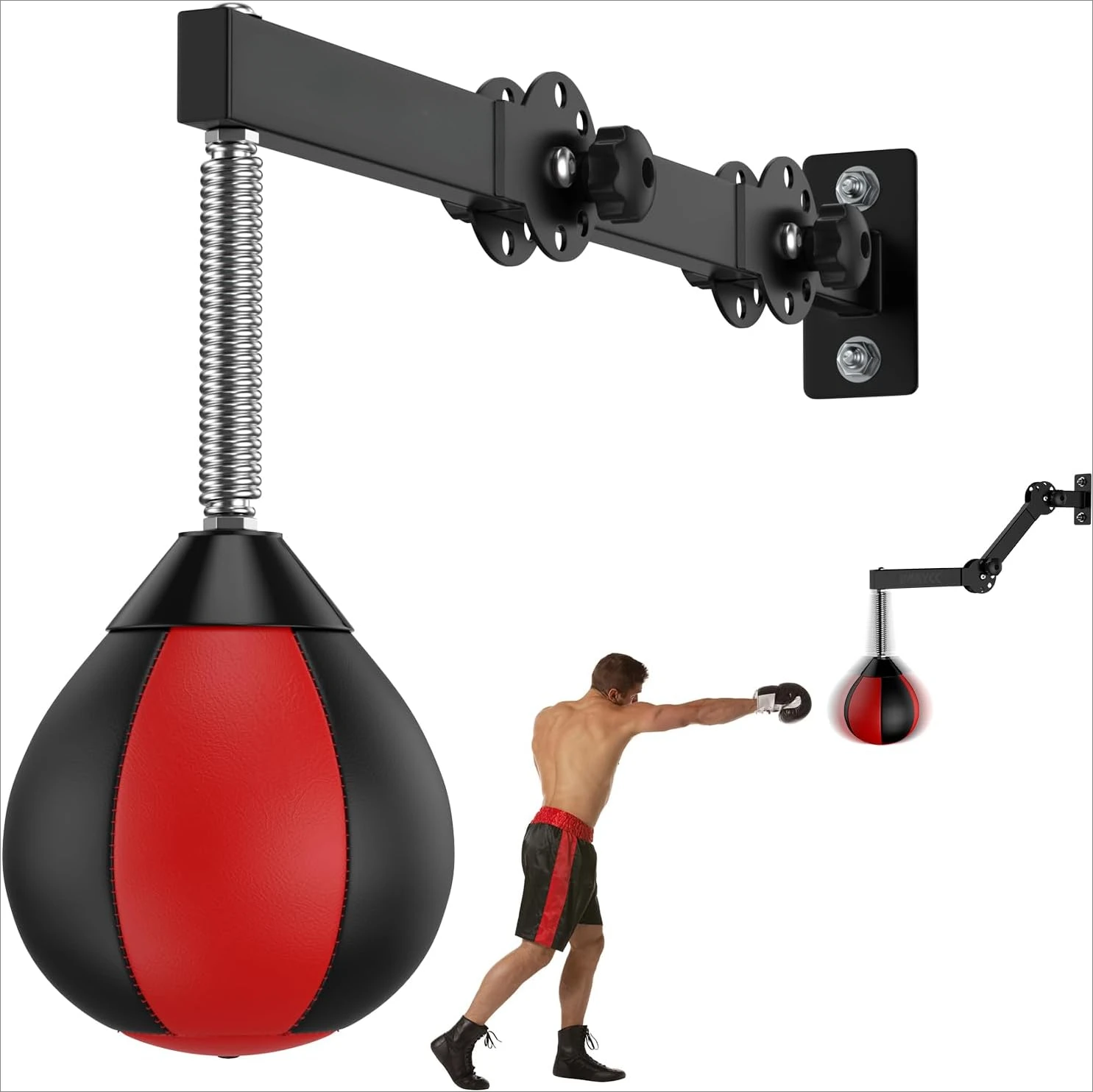 Montaje en Pared, Altura Ajustable, Equipo de Boxeo para aliviar el estrés, Bolsa de Velocidad de Boxeo, Regalos para Hombres