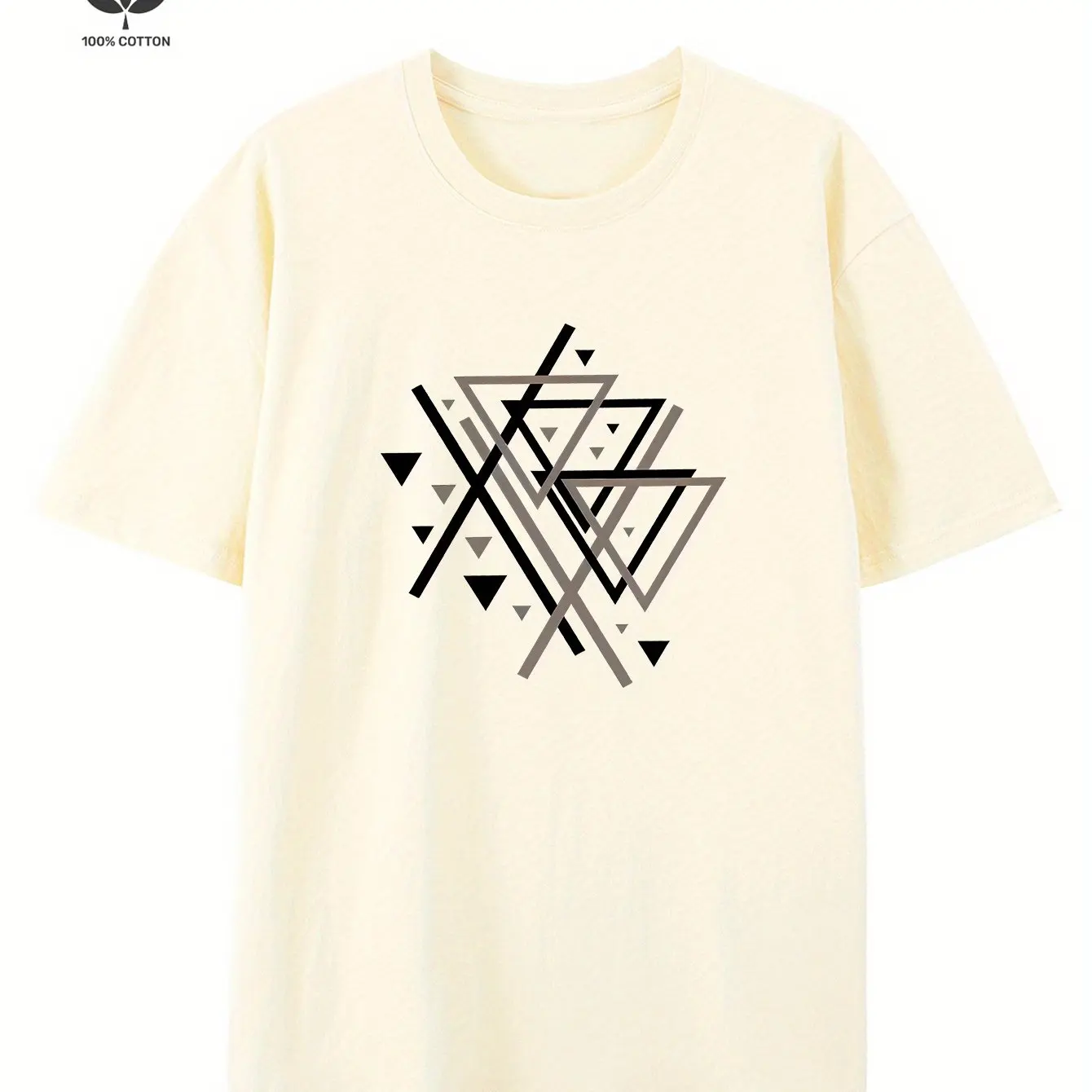 

Men's summer 100 cotton fashionable casual sports loose creative pattern printed round neck short sleeved T-shirt top fashion