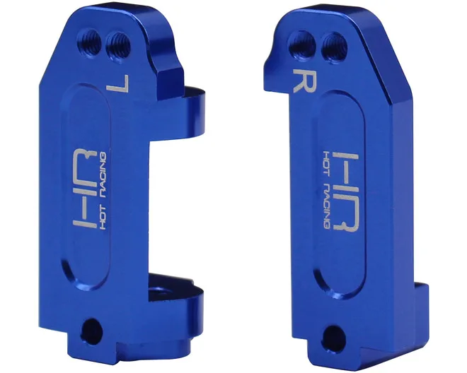 Hot Racing TE1906 Blue CNC Aluminum 30° Stock Caster Blocks for 1/10 Traxxas Slash 2WD Rustler Stampede