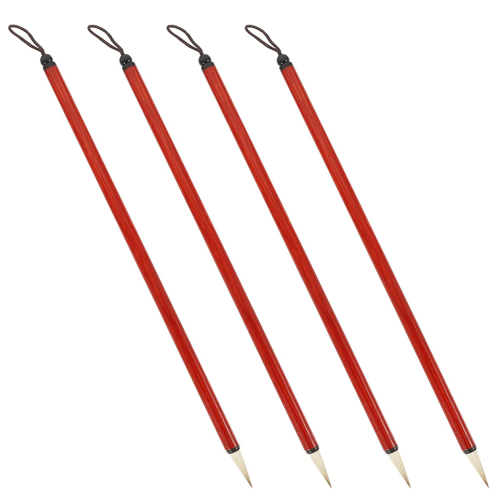 4Pcs Chinese Calligraphy Brushes Traditional Ink Brush Pens for Writing Painting Drawing Calligraphy Set Beginners