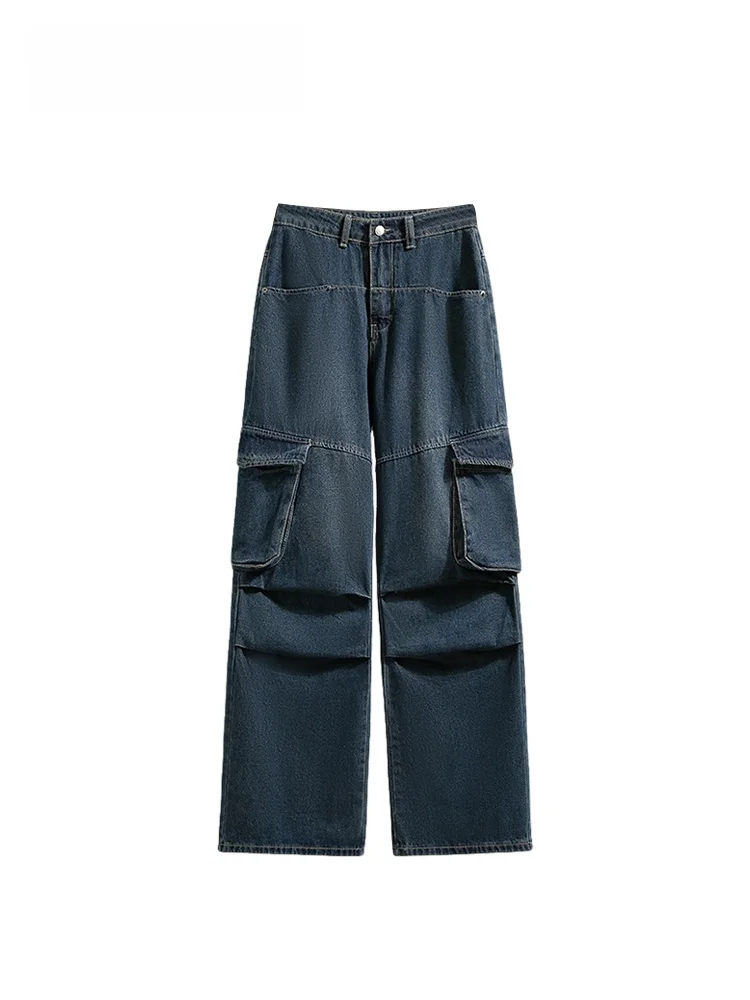 

High Waist Workwear Denim Jeans Women's Early Spring New plus Size Pear ape Slimming Pants Casual Sle Cotton Fabric