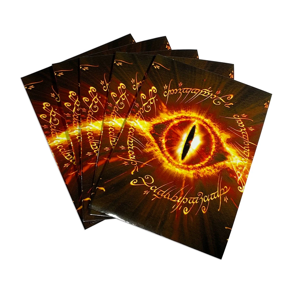 60 PCS 66x91mm Printing Card Protector Eye of The Ring Anime Cards Sleeves Magic Color Card Cover for MTG/PKM/YGO Game Cards